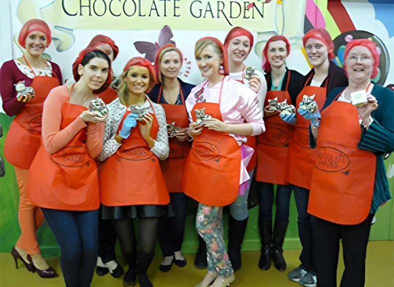 Hen Party Chocolate Workshop In Chocolate Garden